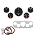 1962-1965 Nova AutoMeter 5 Gauge Direct-Fit Dash Kit, Designer Black Image