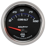 AutoMeter 2-5/8in. Oil Pressure Gauge, 0-100 PSI, Air-Core, Cobalt Image