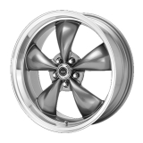American Racing Torq Thrust M 1-Piece Wheel, 17x7 Grey with Machined Lip: AR105M7761A Image