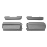 1968-1969 Camaro Complete Arm Rest Pad And Base Kit In Black Image