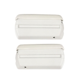 1968-1969 Camaro Complete Arm Rest Pad And Base Kit In White Image