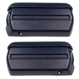 1968-1969 Camaro Complete Arm Rest Pad And Base Kit In Dark Blue Image