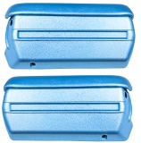 1968-1972 Chevelle Front Arm Rest Pad And Base Kit Bright Blue Image