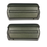 1968-1969 Camaro Complete Arm Rest Pad And Base Kit In Dark Green Image