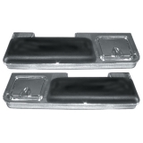 1964-1967 Chevelle Rear Arm Rest Pad And Base Kit Black Image