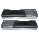 1962-1967 Nova Rear Arm Rest Pad And Base Kit Black Image