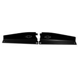 1973-1974 Nova Radiator Support Show Panel, Bowtie, Black Anodized Image