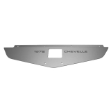 1972 Chevelle Radiator Support Show Panel, Chevelle With Year, Silver Satin: 72CH-02C Image