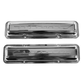 1967 Camaro Chevrolet Script Valve Cover Chrome Image