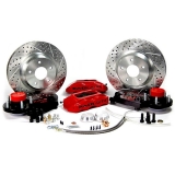 1970-1981 Camaro Baer Brakes 13 Inch Classic Series Front Brake System With Spindles Red Calipers Image