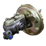 1964-1972 Chevelle Round Disc Brake Master Cylinder With Bleeders With 11 Inch Power Brake Booster Kit Image