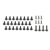 1968-1972 Chevelle Convertible Top Weatherstrip Hold Down Screw Kit, Black Image