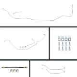 1964-1967 Chevrolet Coupe 4 Wheel Manual Disc Brake Conversion Line Kit, Stainless Steel Image