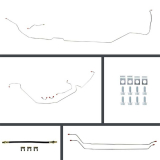 1964-1967 Chevrolet Coupe Front Manual Disc Brake Conversion Line Kit, Stainless Steel Image