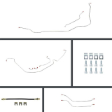 1964-1967 El Camino 4 Wheel Disc Manual Brake Conversion Line Kit, Stainless Steel Image
