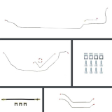 1968-1972 El Camino 4 Wheel Disc Manual Brake Conversion Line Kit, Stainless Steel Image