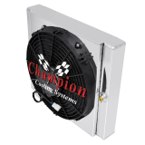 Champion Cooling Universal Series, 1 Row Drag Racing Radiator 16 x 14 Over Dual Pass Image