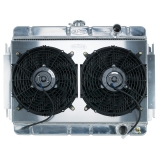 1964-1965 El Camino Cold Case Aluminum Radiator & Fan Kit, MT, Dual 12 Inch Fans & Shroud Image