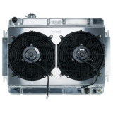 1966-1967 Chevelle Cold Case Aluminum Radiator & Fan Kit, MT, Dual 12 Inch Fans & Shroud Image