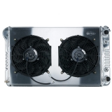 1970-1981 Camaro Cold Case Aluminum Radiator & Fan Kit, LS Swaps, Dual 12 Inch Fans & Shroud: CHC557AK Image