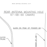 1967-1969 Camaro Rear Antenna Mounting Template Image