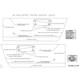 1969 Camaro Rally Sport Reverse Lens Mounting Template Image