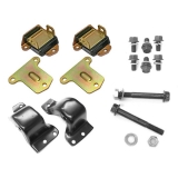 1967-1968 Camaro Small Block And 1969 Camaro Except 302 Or 350 Black Polyurethane Engine Mount Kit Image