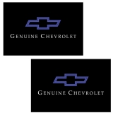 Set of 2 Fender Grippers Bowtie Outline Genuine Chevrolet Image