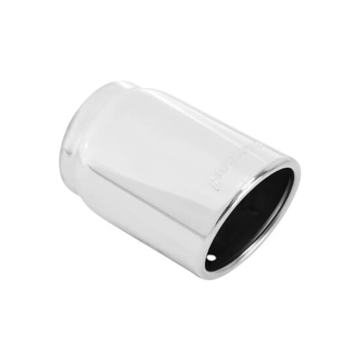 Flowmaster Weld-On Exhaust Tip, 3.5 In. SS Rolled Edge Angle Cut, Fit 3 In. Tube: 15317