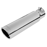 Flowmaster Clamp-On Exhaust Tip, 3 In. Rolled Angle Polished SS, Fit 2.5 In. Tube: 15361 Image