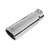 Flowmaster Clamp-On Exhaust Tip, 3.5 In. Rolled Angle Polished SS, Fit 3 In. Tube: 15363 Image