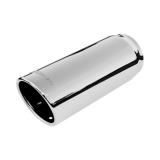 Flowmaster Weld-On Exhaust Tip, 4 In. Rolled Angle Polished SS, Fit 3.5 In. Tube: 15366 Image