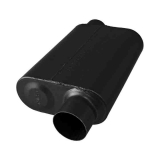 Flowmaster 40 Series Muffler 409S, 2.25 In. Offset Inlet, 2.25 In. Center Outlet, Aggressive Tone Image