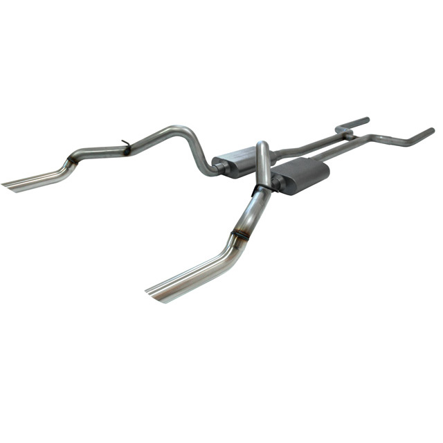 1969 Chevrolet Flowmaster American Thunder Exhaust System, 2.5 Inch, Stainless, Dual Rear Exit