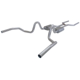 1968-1972 Chevelle Flowmaster American Thunder Exhaust System, 2.5 Inch, Stainless, Dual Rear Exit Image