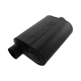 Flowmaster Super 40 Series Muffler, 3 In. Offset Inlet, 3 In. Center Outlet, Aggressive Image