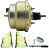 1968-1974 Nova 8 Inch Dual Diaphragm Slim Line Power Brake Booster With Delco Logo Gold Image