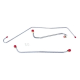 1969 Camaro 350 Three Piece Fuel Filter Line Set, Stainless Steel Image