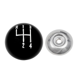 1968-1977 El Camino Black And Chrome Shifter Ball 5/16 Image