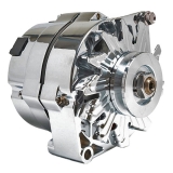 1978-1987 Regal Chrome Alternator High Output, Internal Regulator, V-Belt Pulley, 100 Amp, 1-Wire, GM Image