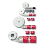 1967-1992 Camaro Braided Hose Sleeve Kit Red Fittings Image