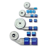 1978-1987 Regal Braided Hose Sleeve Kit Blue Fittings Image