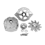 1962-1979 Chevy Nova Chrome Alternator Case, Pulley, and Fan Kit Image