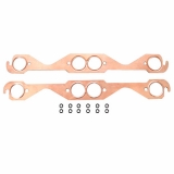 Cutlass Small Block Copper Exhaust Manifold Gaskets, Round Port Image