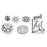 Chevy Small Block Single Groove Water Pump Pulley And Bracket Kit For Short Pump Image