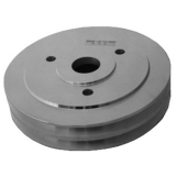 1978-1987 Grand Prix Big Block Crank Pulley Triple Groove Satin Aluminum For Long Pump Image