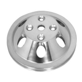 1969-1992 Chevy Camaro Small Block Polished Aluminum Water Pump Pulley Double Groove For Long Pump Image