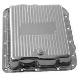 1967-1992 Camaro TH700-R4 Chrome Finned Transmission Pan Stock Depth Image