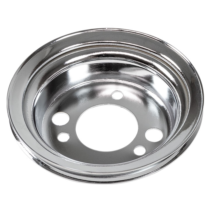 1962-1968 Chevy Nova Big Block Crank Pulley Single Groove Chrome Plated Steel For Short Pump