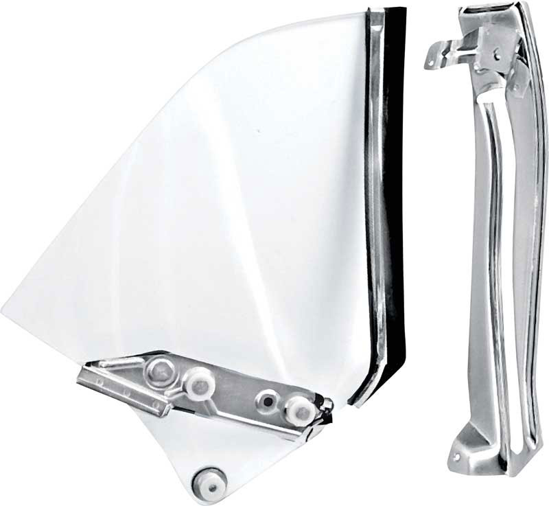 Driver Side Convertible Door Glass Assembly – 1961-1964 Buick Olds Pontiac Chevy – Clear